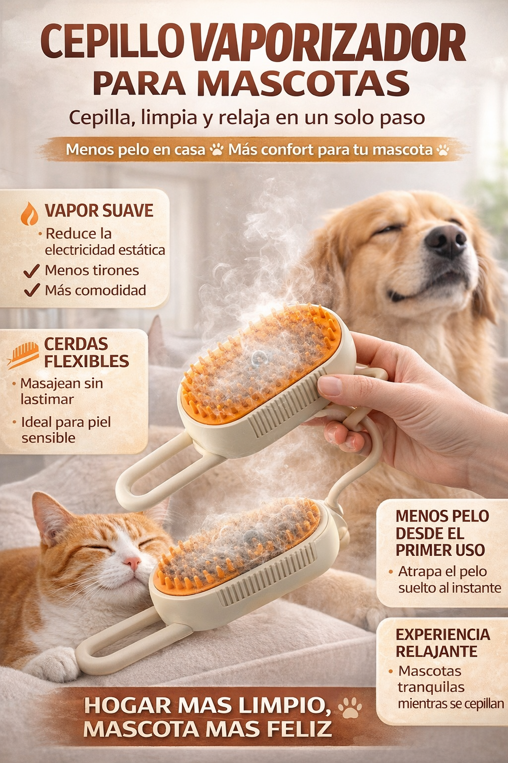 Menos Pelos en Casa desde el Primer Cepillado